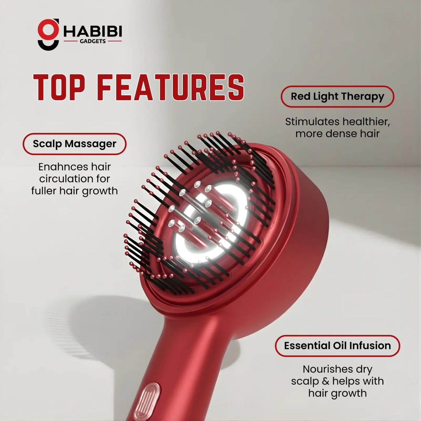 Scalp Massage Brush with Oil Applicator